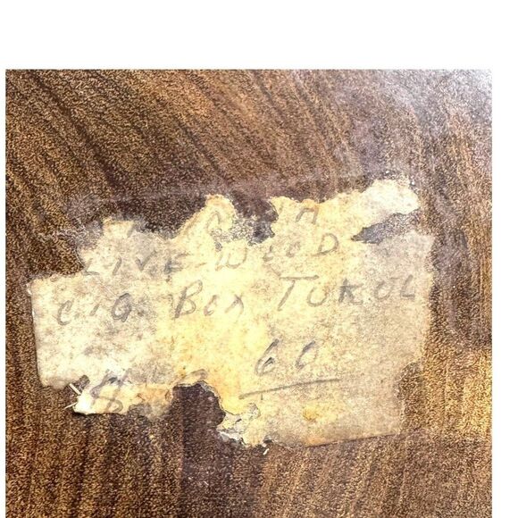 Vintage Ceylonese Handcrafted Wooden Vases Pot Pencil Holder Porcupine Quills - Picture 5 of 6